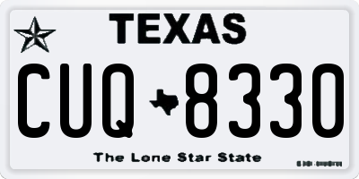 TX license plate CUQ8330