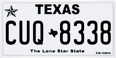 TX license plate CUQ8338