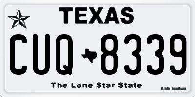 TX license plate CUQ8339