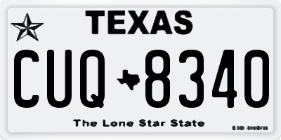 TX license plate CUQ8340