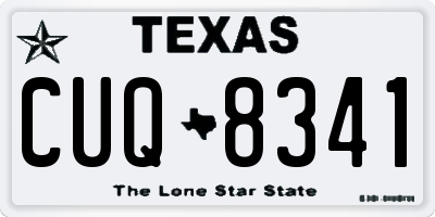 TX license plate CUQ8341