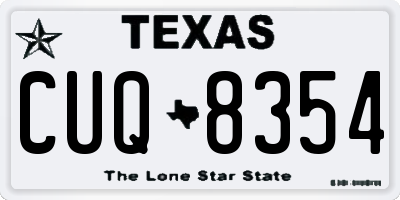 TX license plate CUQ8354