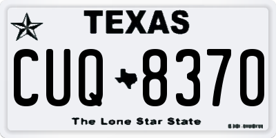 TX license plate CUQ8370