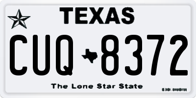 TX license plate CUQ8372