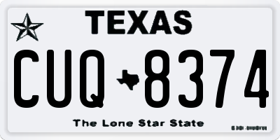 TX license plate CUQ8374