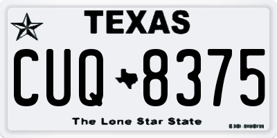 TX license plate CUQ8375