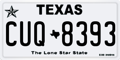 TX license plate CUQ8393