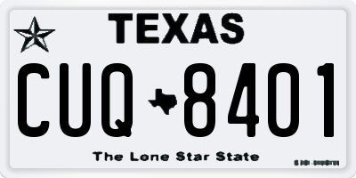 TX license plate CUQ8401