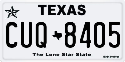 TX license plate CUQ8405