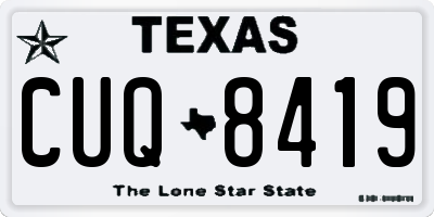 TX license plate CUQ8419