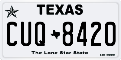 TX license plate CUQ8420