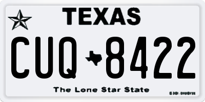 TX license plate CUQ8422