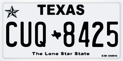 TX license plate CUQ8425
