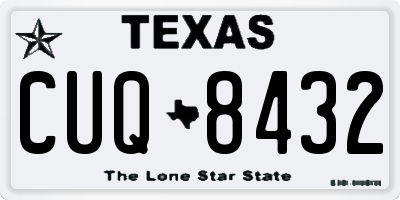 TX license plate CUQ8432