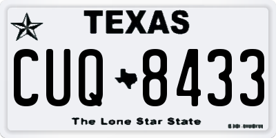 TX license plate CUQ8433