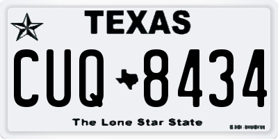 TX license plate CUQ8434