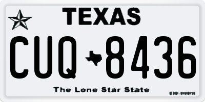 TX license plate CUQ8436