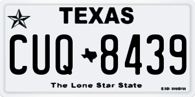TX license plate CUQ8439