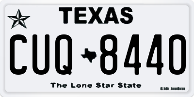 TX license plate CUQ8440