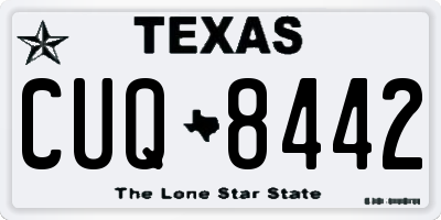 TX license plate CUQ8442