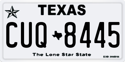TX license plate CUQ8445