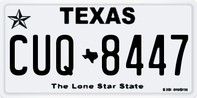 TX license plate CUQ8447
