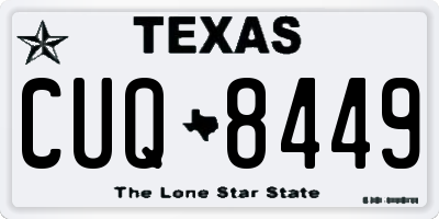 TX license plate CUQ8449