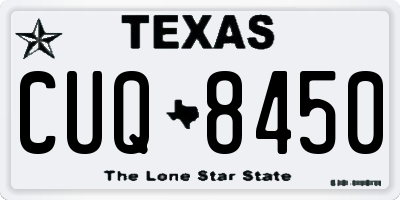 TX license plate CUQ8450