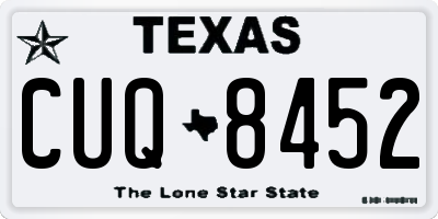 TX license plate CUQ8452
