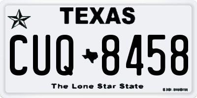 TX license plate CUQ8458