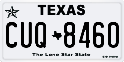 TX license plate CUQ8460