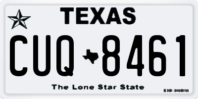 TX license plate CUQ8461