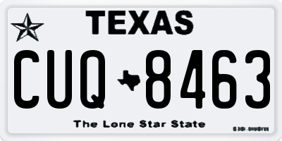 TX license plate CUQ8463