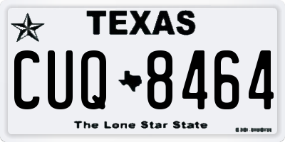 TX license plate CUQ8464