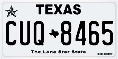 TX license plate CUQ8465
