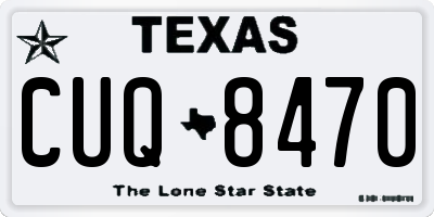 TX license plate CUQ8470