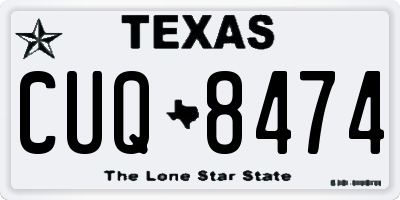 TX license plate CUQ8474