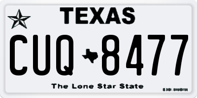 TX license plate CUQ8477