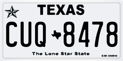 TX license plate CUQ8478