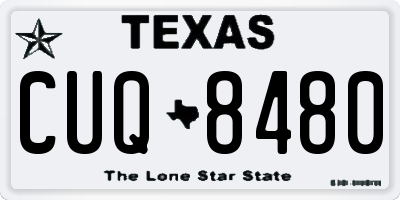 TX license plate CUQ8480