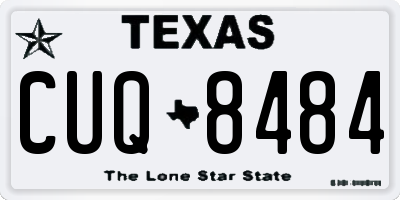 TX license plate CUQ8484