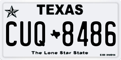 TX license plate CUQ8486