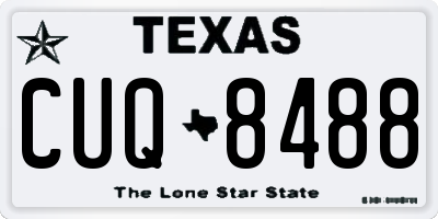 TX license plate CUQ8488