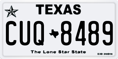 TX license plate CUQ8489
