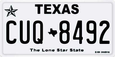 TX license plate CUQ8492