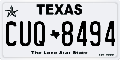 TX license plate CUQ8494