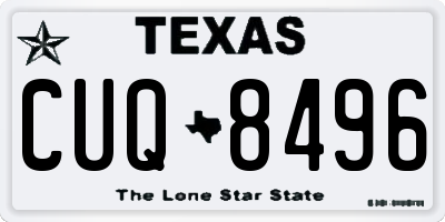 TX license plate CUQ8496
