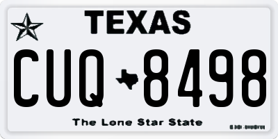 TX license plate CUQ8498
