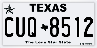 TX license plate CUQ8512