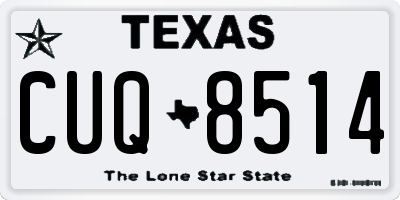 TX license plate CUQ8514